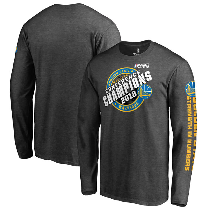 Golden State Warriors Fanatics Branded 2018 Western Conference Champions Keyhole Slogan Long Sleeve T-Shirt - Heather Charcoal,We sell and wholesale Golden State Warriors Fanatics Branded 2018 Western Conference Champions Keyhole Slogan Long Sleeve T-Shirt - Heather Charcoal on line form chian!
